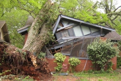 Storm Damage, Tree Over House